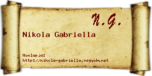 Nikola Gabriella névjegykártya